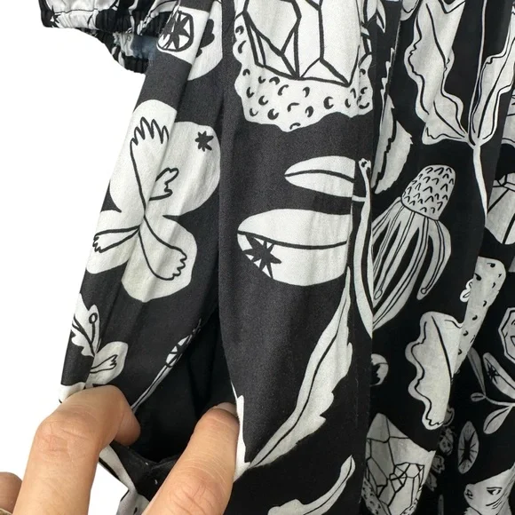 Gorman Lost and Found Midi Dress Organic Cotton Poplin Art Bird AU 20/US 3XL - Picture 5 of 7